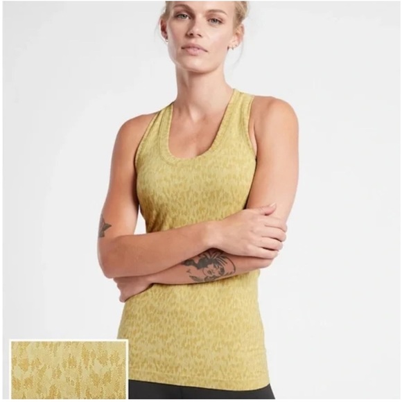 Athleta Momentum Allure Lemon Lime Print Tank in Small - Picture 1 of 6